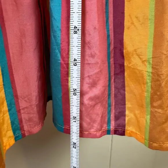 Farm Rio Rainbow Stripe Midi Dress